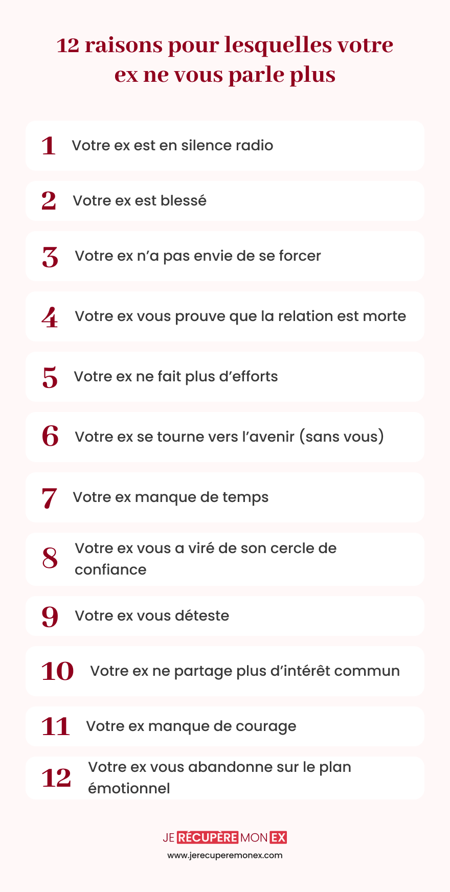 Mon ex ne veut plus me parler ? Top 12 des causes et solutions