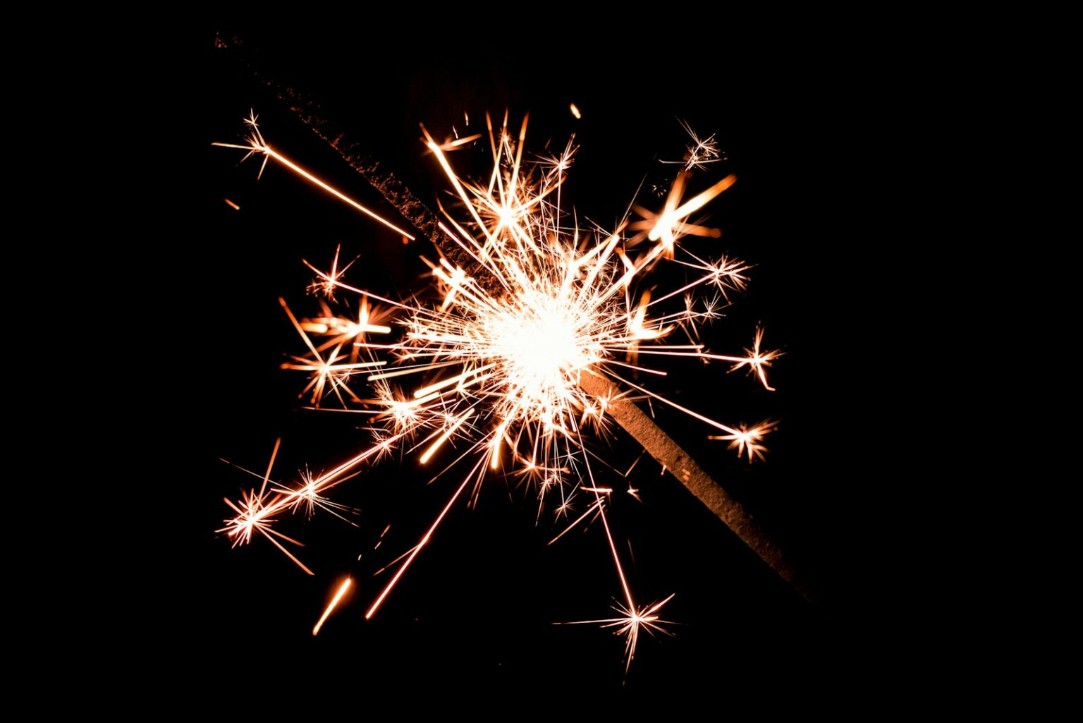 macro photo of sparkler