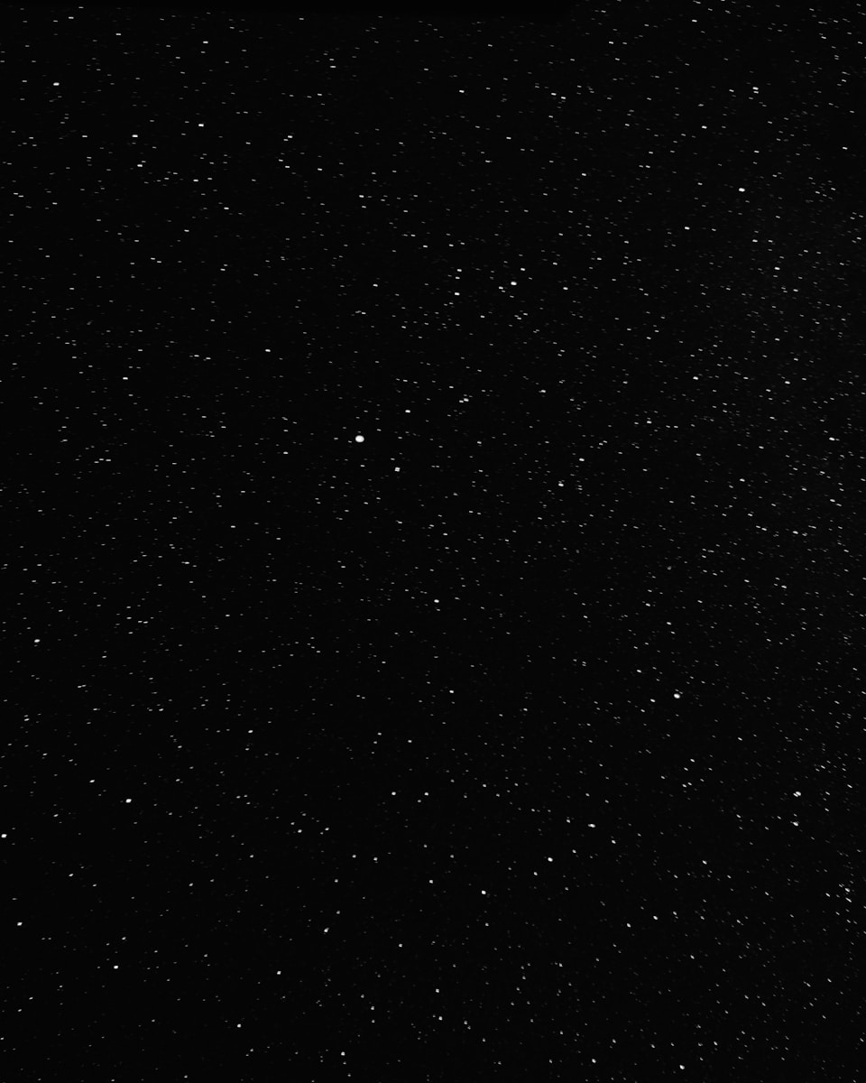 black and white stars in the sky